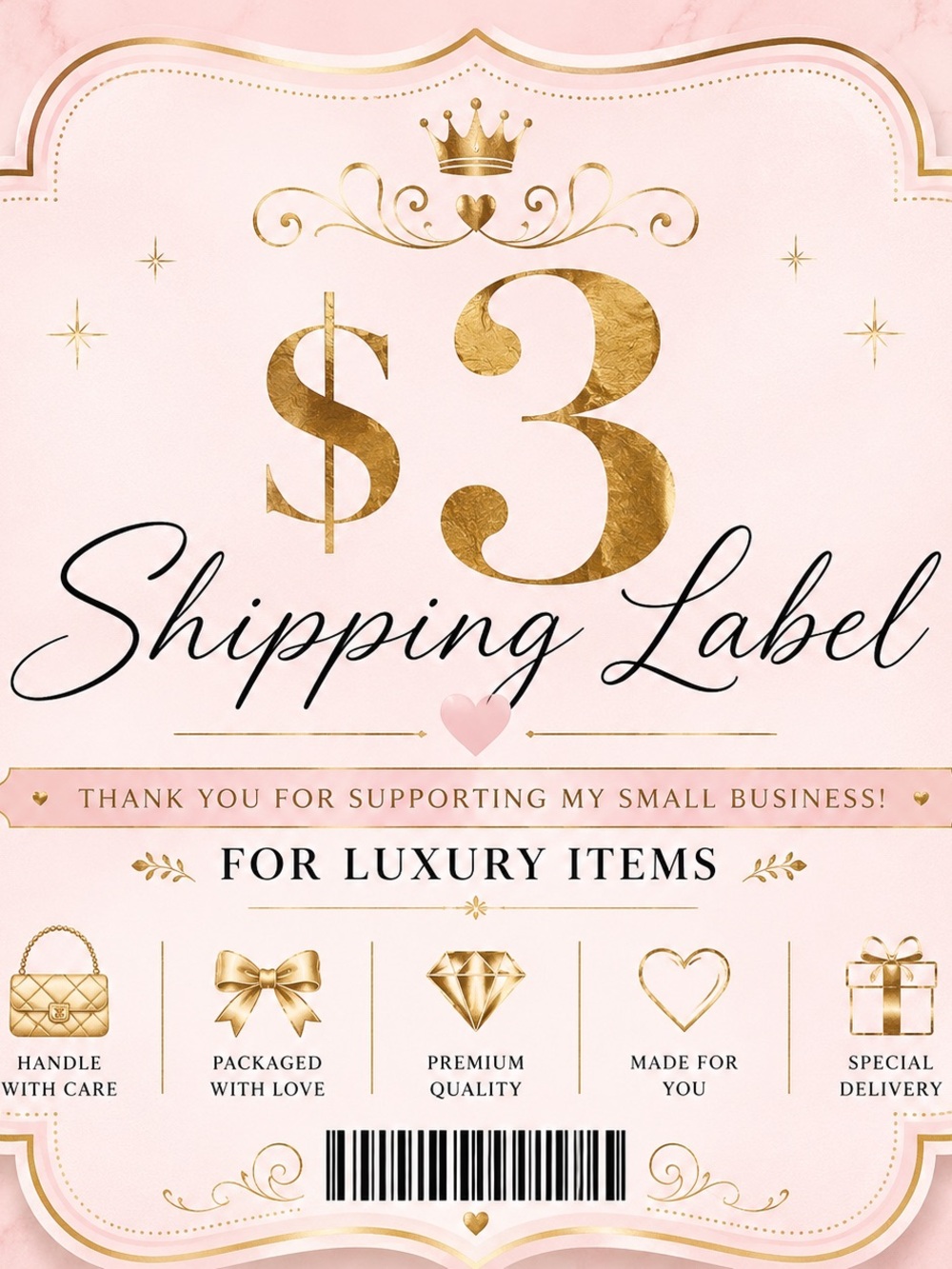 $3 Shipping Label